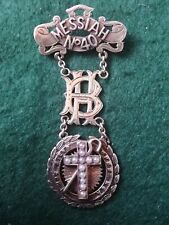 Scottish Silver Hallmarked Messiah No 40 Lodge Masonic Jewel Medal, Named.