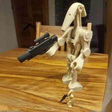 Big Brick B1 Battle Droid | Star Wars MOC Figure | Custom Display Mod