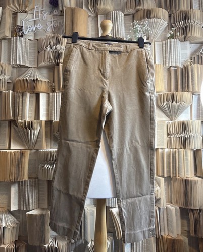 Ladies khaki brown crop - s,