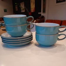 4x Denby Azure Breakfast Cups