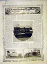 Old Antique Print North England Motor Show Vitesse Crossley B.S.A. 1914 20th