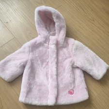 ELLE girls pink faux fur with