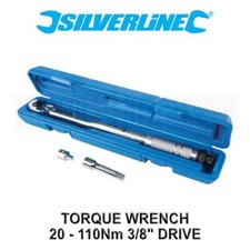 Silverline 20 - 110Nm Torque Wrench 3/8" Drive Socket Handle Mechanic -  962219