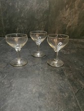 Victorian antique port glass X 3