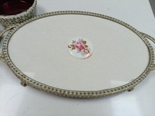 Regent Of London Antique  Dressing Table Set. Tray And Trinket Box. Used.