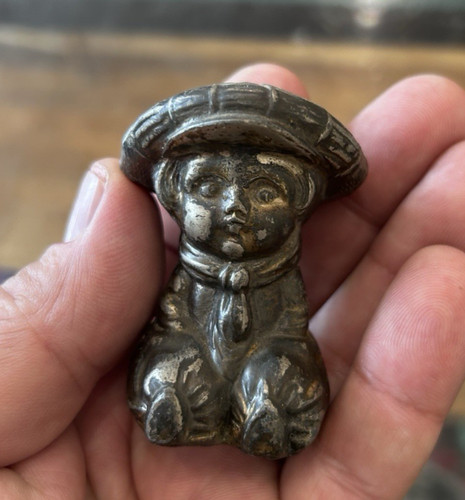 Antique metal figural child - antique,