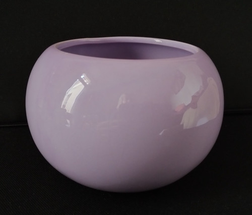 Round lilac colour - ceramic, pot