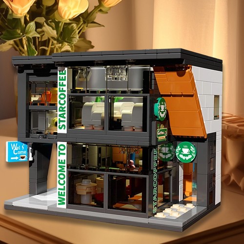 Coffee shop building - building, blocks
