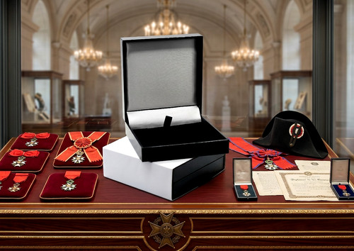 Box luxury blue paper case - box,