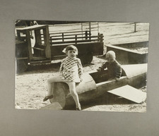 Wooden Rocket with Kids inside