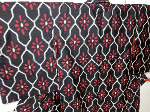 Vintage mingei kimono - mingei, black