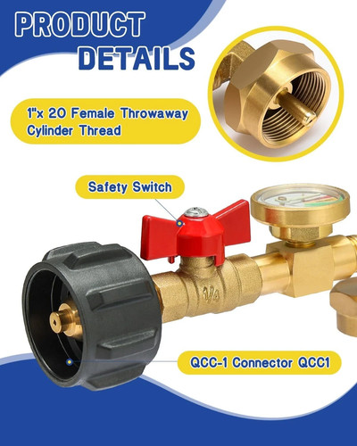 Propane refill adapter valve - refill,