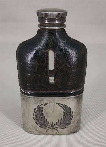 Antique spirit hip flask - hip,