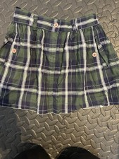 NEXT girls Green Tartan Skirt Age 6 Years pleated 