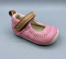 NEW Clarks Girls Pink Leather First Cruiser Shoes UK 2 G