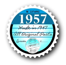 Retro 1957 Tax Disc Disk