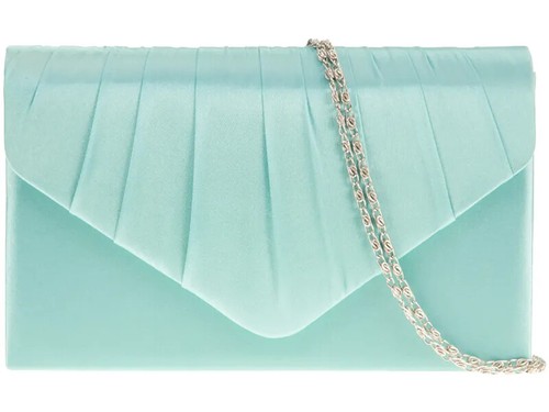 Women satin pleated clutch - pleated,