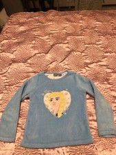 Disney Girls Blue Fleece Top Pyjama Top Size 7-8 Years - Frozen II