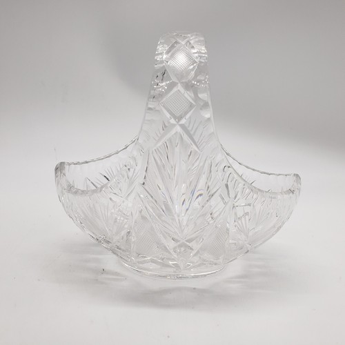 Vintage lead crystal basket - lead,