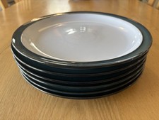 Denby - Greenwich - 6 x Dinner Plates - 26cm diameter - Dark Green - Stoneware