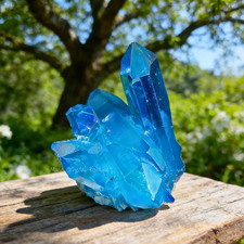 Titanium aura blue crystal - titanium,