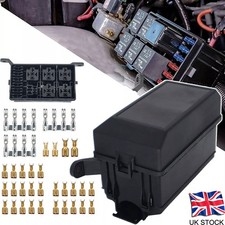 Universal Fuse Relay Box 6 Relay 12 Slots Car Trunk Marine ATC/ATO Block Holder