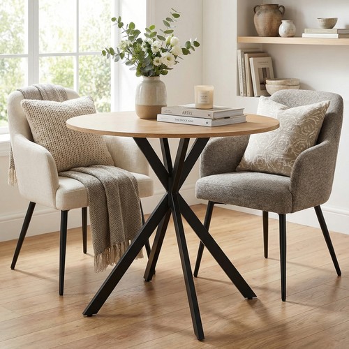 80cm industrial round dining - round,