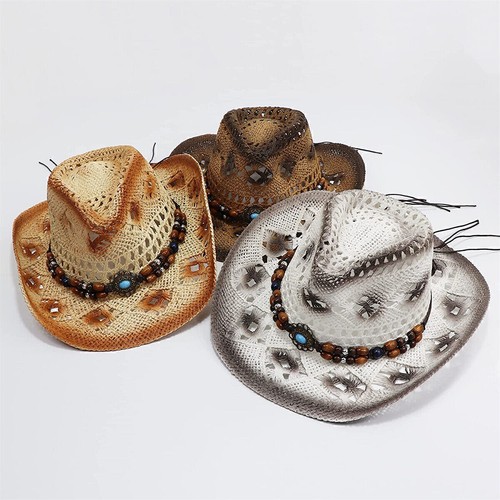 Straw cowboy hat summer - hat,