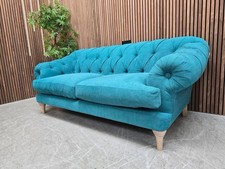 Bagsie Medium Chesterfield Sofa In Pond Skimmer Brushed Cotton RRP:£2995