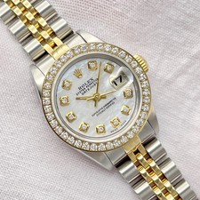 Rolex Datejust 26mm 79173 MOP Diamond Dial Diamond Bezel Two Tone Jubilee