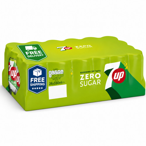 7up zero lemon lime - lime, cans