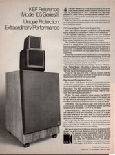 KEF - Model 105 Series II Speaker - Original Magazine Ad - 1980