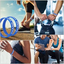  2 Pcs Wrist Bands Charity Silicone Bracelet Colorful Straps Simple