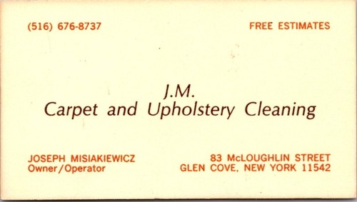 Carpet upholstery - j.m.,