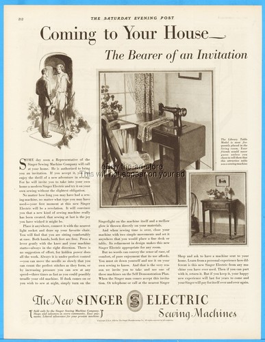 1928 singer electric sewing - 1928,