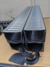 Driveway Garden Garage Gully Rain Water 1m Drainage Channel - Black