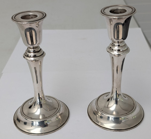 Fine pair cast solid - pair, silver