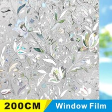 2M Tulip Privacy Window Glass Film Static Self Adhesive Sticker Bathroom Cover