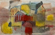 Watercolour Cubist Landscape