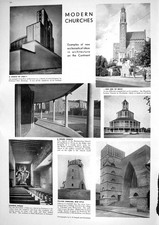 Old 1930 Church Steel Bartning Hogalids-Kyrkan Windmill Ruhr Christma 20th