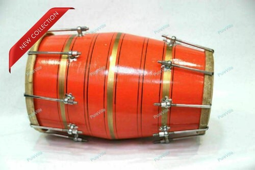 Indian wood dholak - indian,