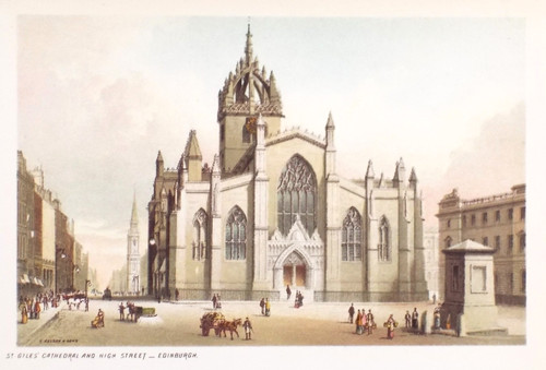 Old antique print giles - old, st