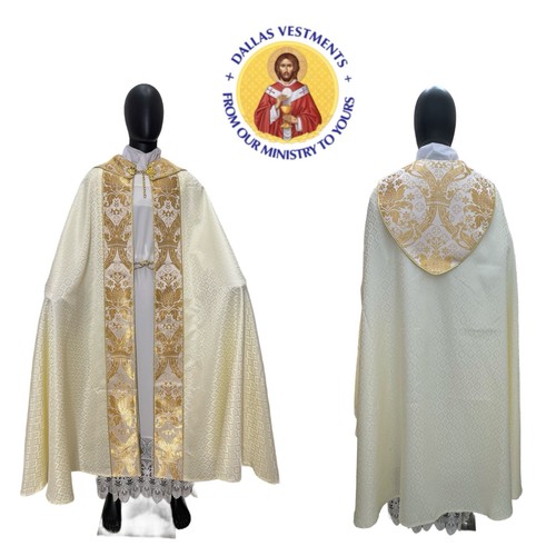 White cope vestment chasuble - cope,