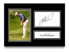 Lee Westwood Signed A4 Photo