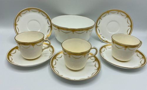 Mintons white gold china - mintons,