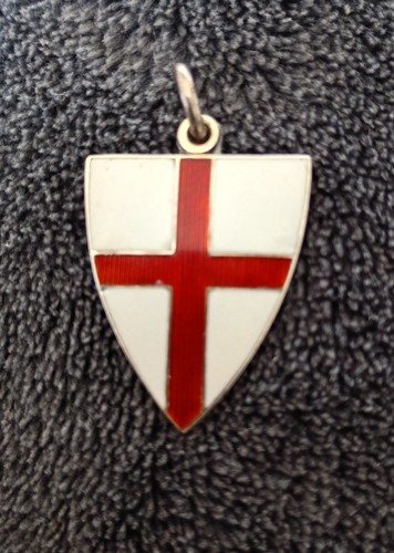 Enamelled silver fob medal - enamelled,