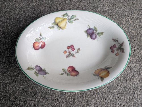 Siltone pottery fruits oval - pottery,