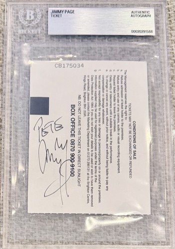 Jimmy page led zeppelin signed - page,