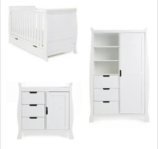 Obaby Stamford Classic 3 Piece Nursery Room Set, White
