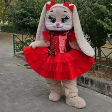 Cute Brown Hare Rabbit Mascot Costumes Christmas Halloween Fancy Party Dress